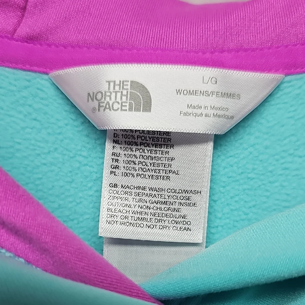 The North Face Turquoise and Magenta Hoodie - Picture 2 of 10